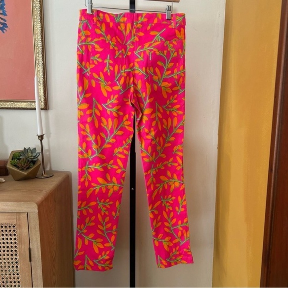 Gretchen Scott Gripeless Pants Stretch Jeans Weedwacker Pink Orange Resort Small - Picture 6 of 8